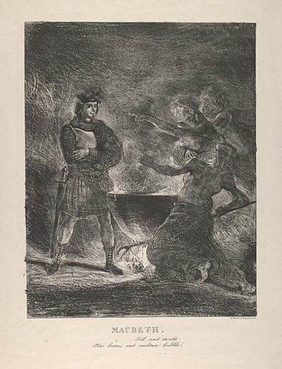 Macbeth and the Witches Eugene Delacroix